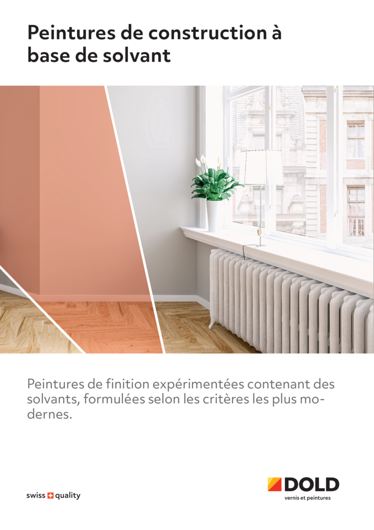Brochure Peintures pour b&acirc;timent &agrave; base de solvants