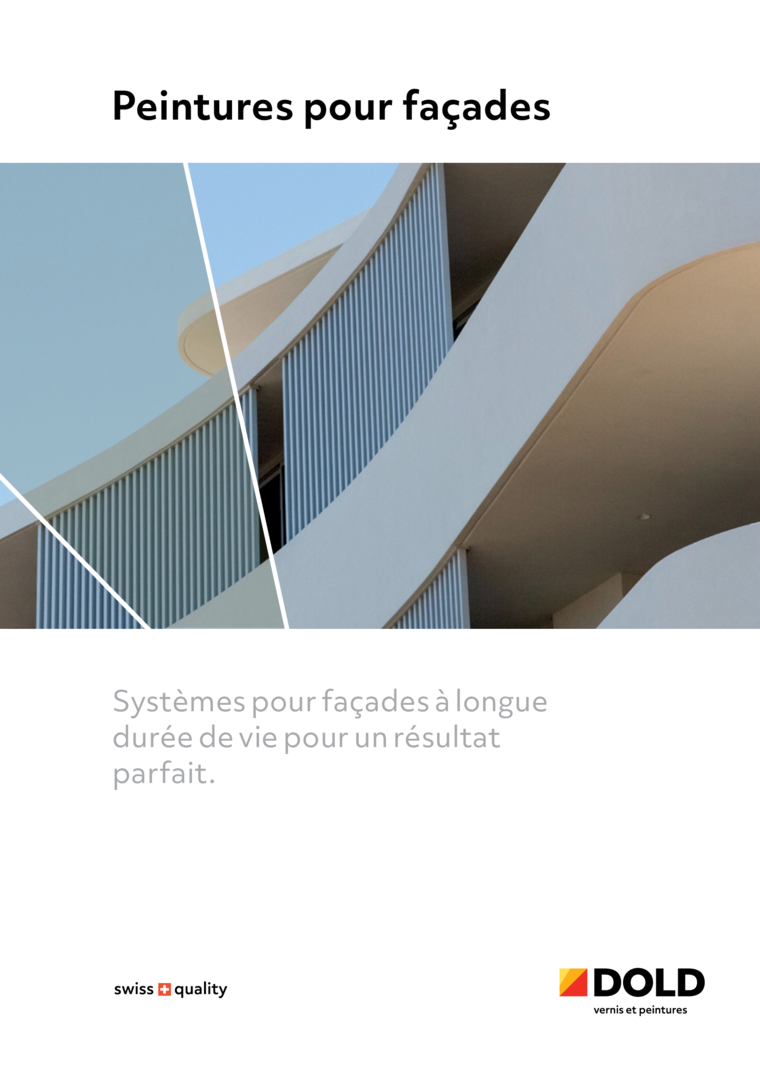 Brochure Peintures et couches de fond pour fa&ccedil;ades