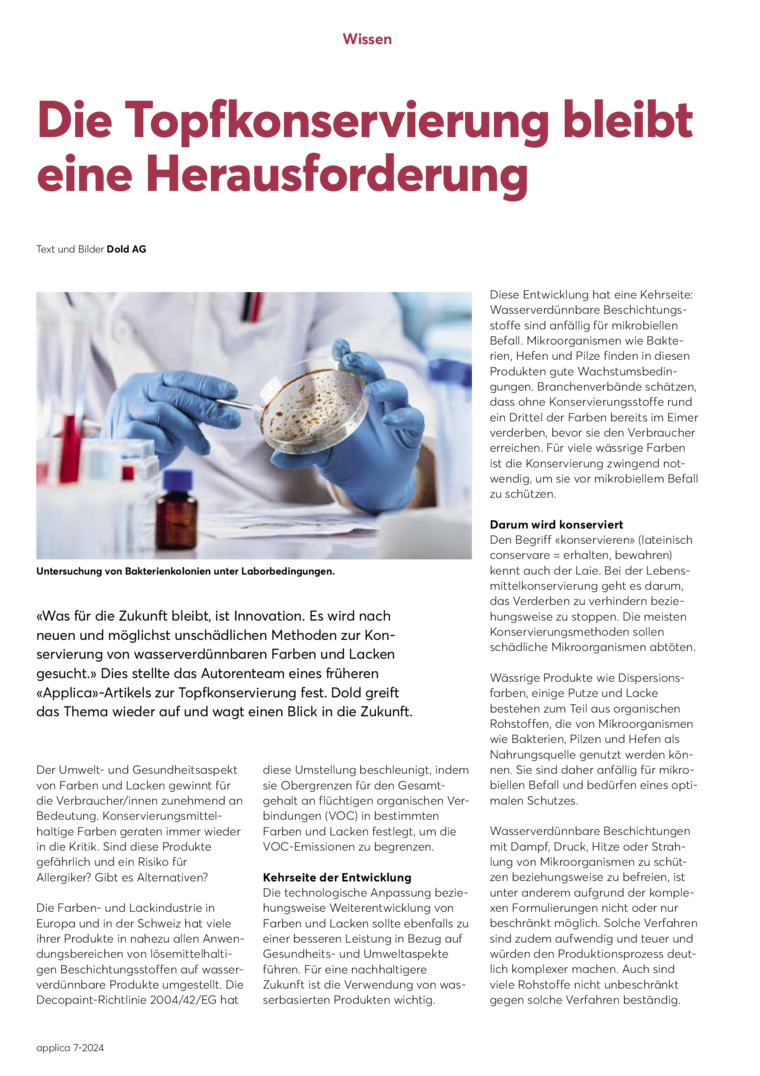 Die spannenden Herausforderung der Topfkonservierung