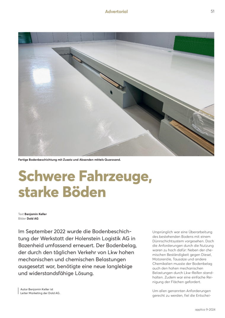 Unser Ultra High Solid Bodensystem