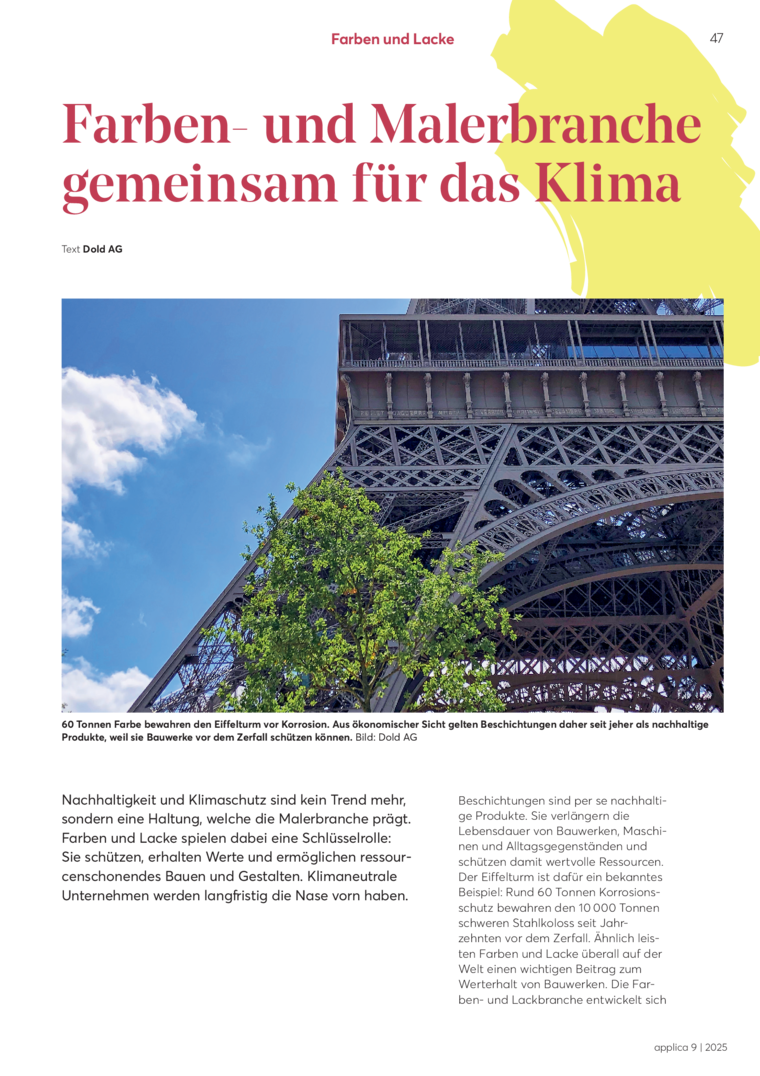 Farben- und Malerbranche gemeinsam f&uuml;r das Klima